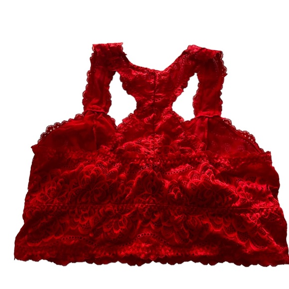 Torrid Size 2 Lace Red Lace Wireless Bralette Torrid Curve - Picture 2 of 3